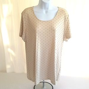 Karen Scott Women's Scoop-Neck T-Shirt Pebble Size Large